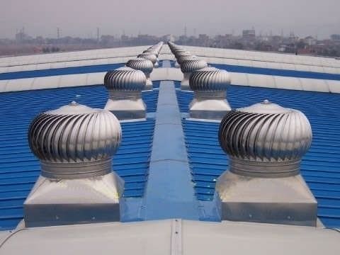 150-1000mm 팬 직경 전력 없는 풍력 터빈 천장 환기 창고용 환기