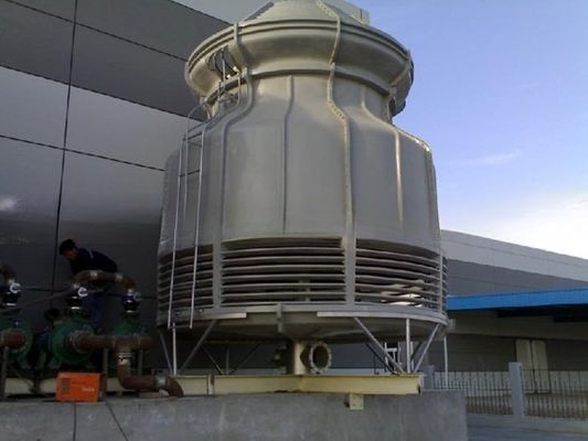핫 디프 진열 스틸 지원 프레임 500T FRP 원형 냉각 타워